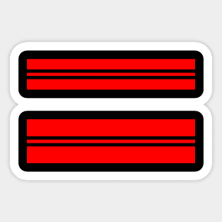 Red bars Sticker